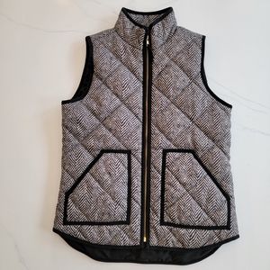 J. Crew Factory Quilted Vest Herringbone SIZE XS
